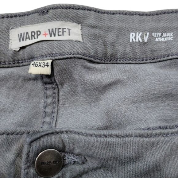 Warp + Weft RKV Reyk Javik Athletic Jeans Size 48 X33 Straight Leg Jeans Stretch - Picture 5 of 6